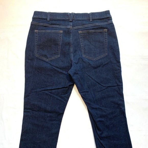 Duluth Trading DuluthFlex Daily Denim Jeans Womens 12x31 Slim Stretch Dark‎ NEW - Picture 7 of 11